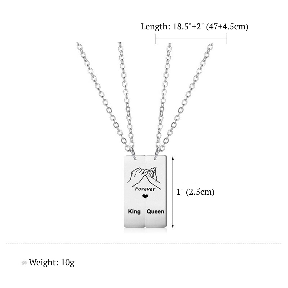 BFF Rings™ Forever King & Queen Necklaces