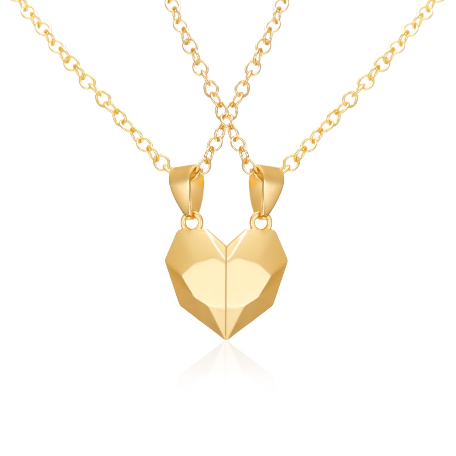 BFF Rings™ Gold Heart Pendant Necklace