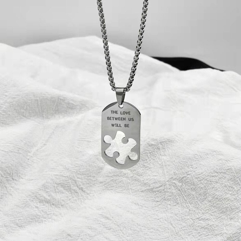 Puzzle piece friendship on sale necklace