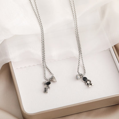 BFF Rings™ Astronaut Heart Necklaces