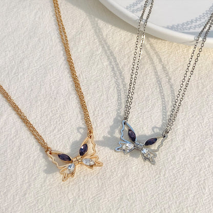 BFF Rings™ Gemstone Butterfly Friendship Necklaces