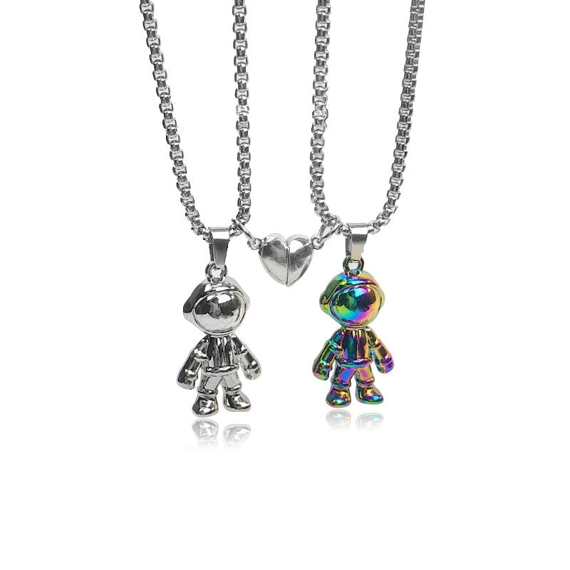 BFF Rings™ Astronaut Heart Necklaces